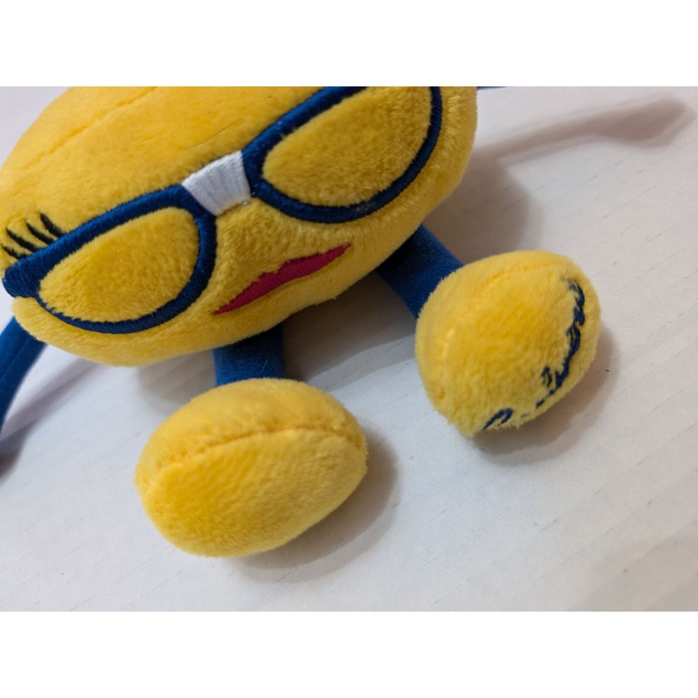 Culvers Goldie cheese curd stuffed toy advertising blue yellow glasses 5 in TOM - Picture 3 of 8